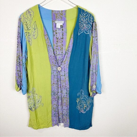 Soft Surroundings Artsy Blouse Duster Lagenlook Boho Top Medium - Picture 1 of 5